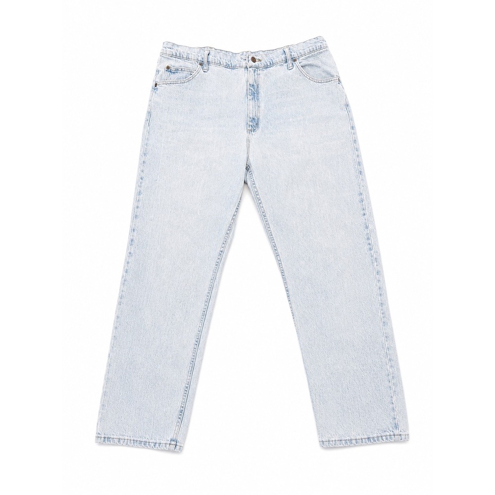 Wrangler Men's 42x32 Light Wash Relaxed Fit Straight Leg Jeans